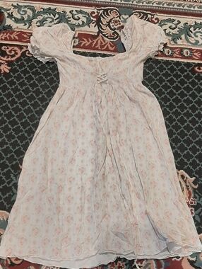 Cotton Floral Puff-Sleeve Dress